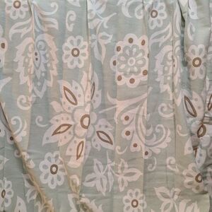Max Studio Home Floral Shower Curtain Sage Green White Botanical Cotton Bath